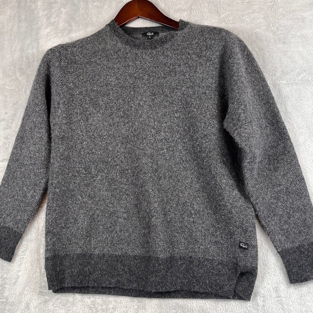Rails Mens XL Wool Blend Sweater Dark Gray Crewneck Soft Knit Rune Charcoal Ice
